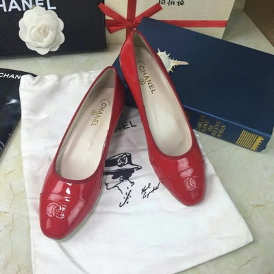 CHANEL Shallow mouth flat shoes Women--017